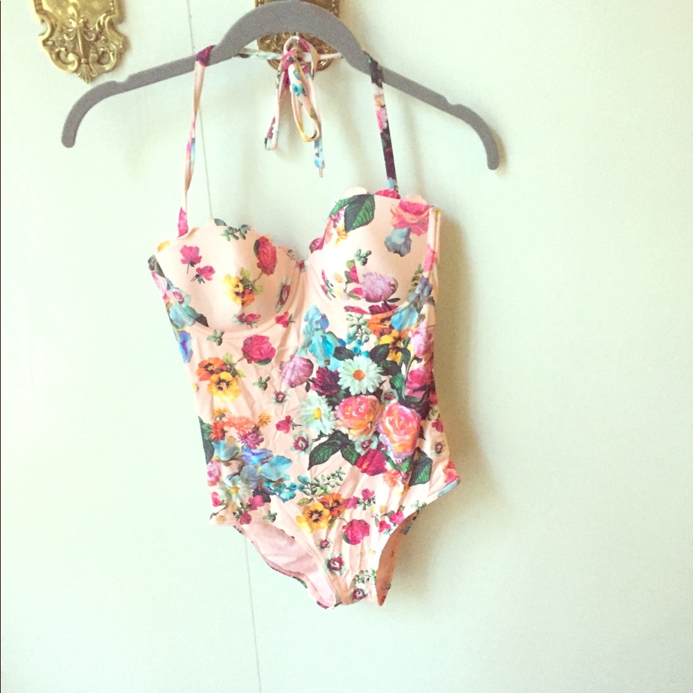 Ted Baker Floral One Piece Bathing Suit